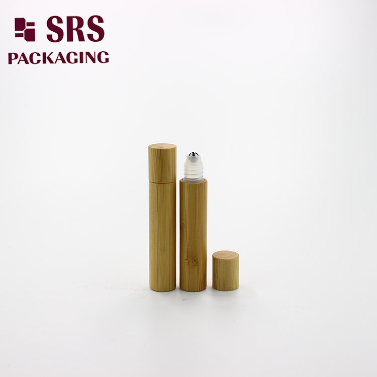 empty 8ml wholesale plastic ball roll on bamboo container for olive oil